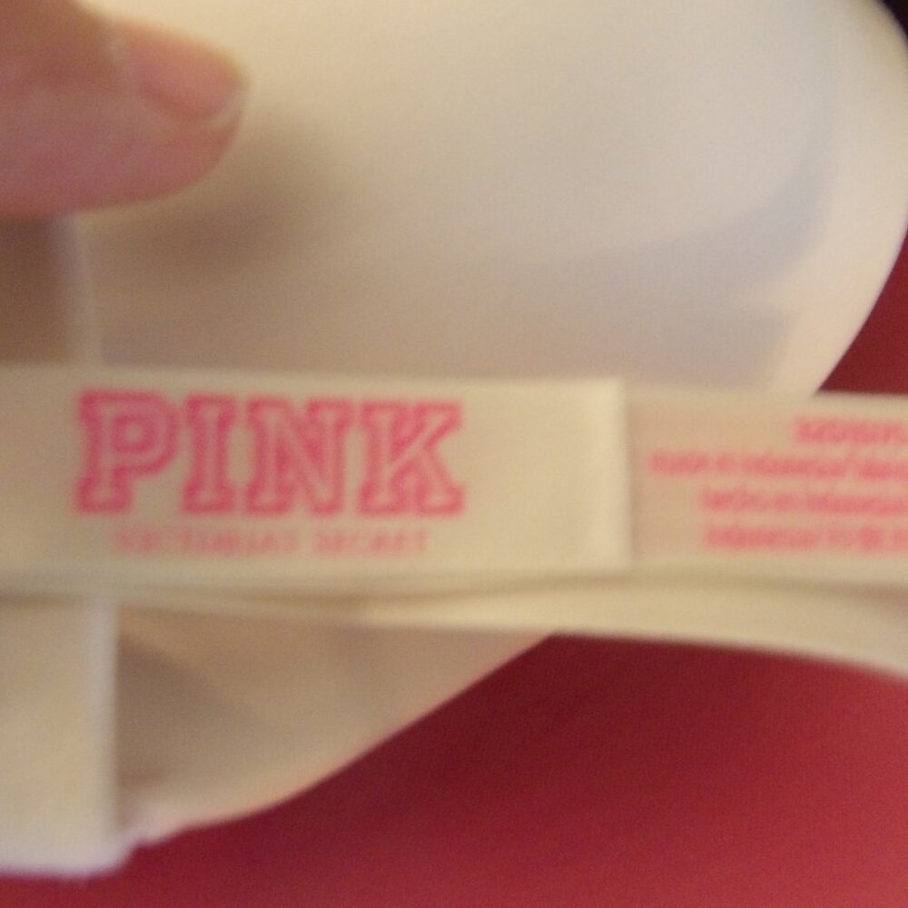 Pink Victorias Secret Padded Push Up Bra Sz 32D - Picture 3 of 3